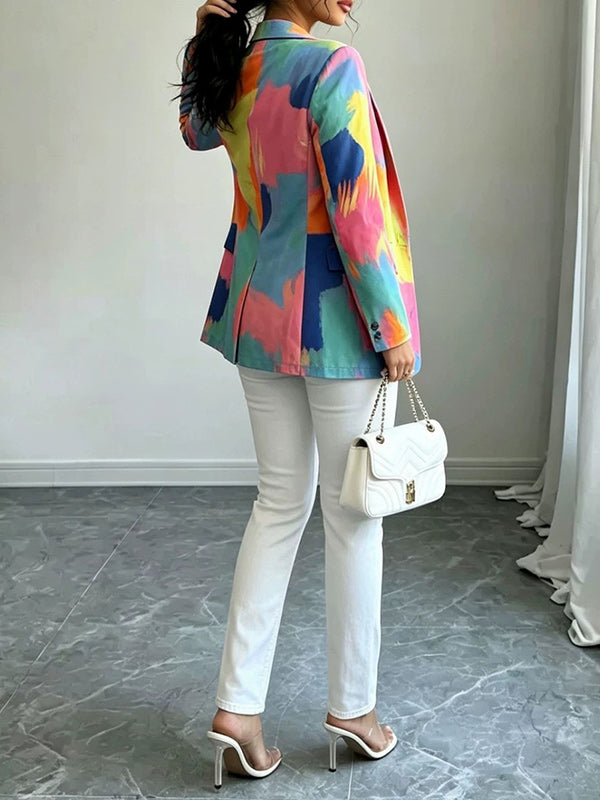 Multicolor Printed Blazer