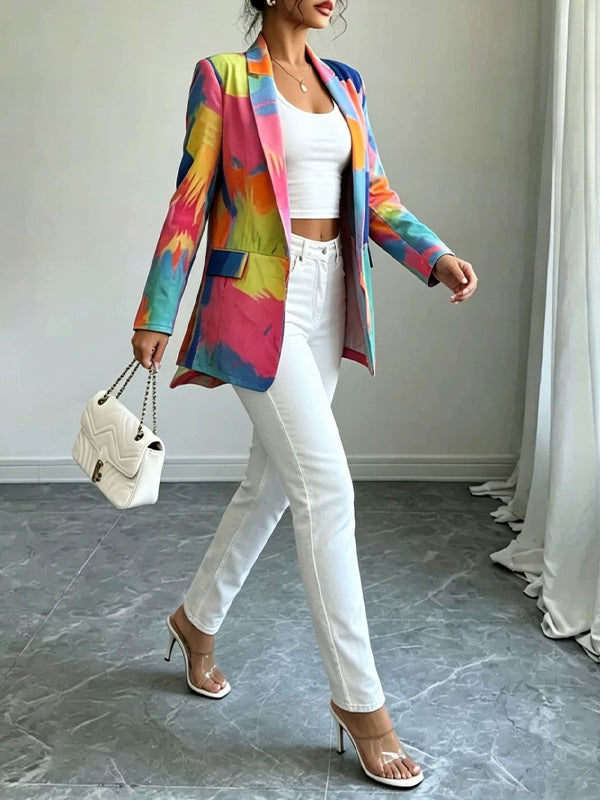 Multicolor Printed Blazer