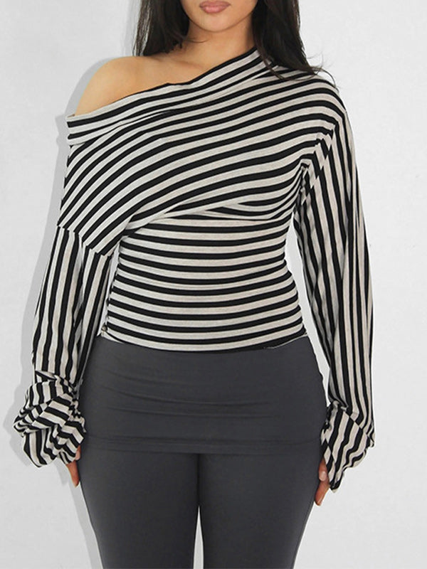 Stripe Boat-Neck Top