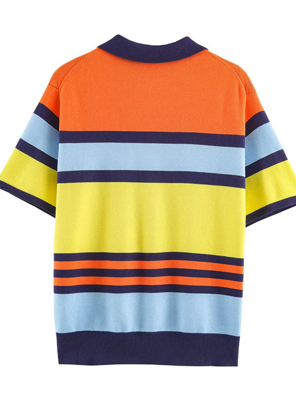 Colorblock Polo Top