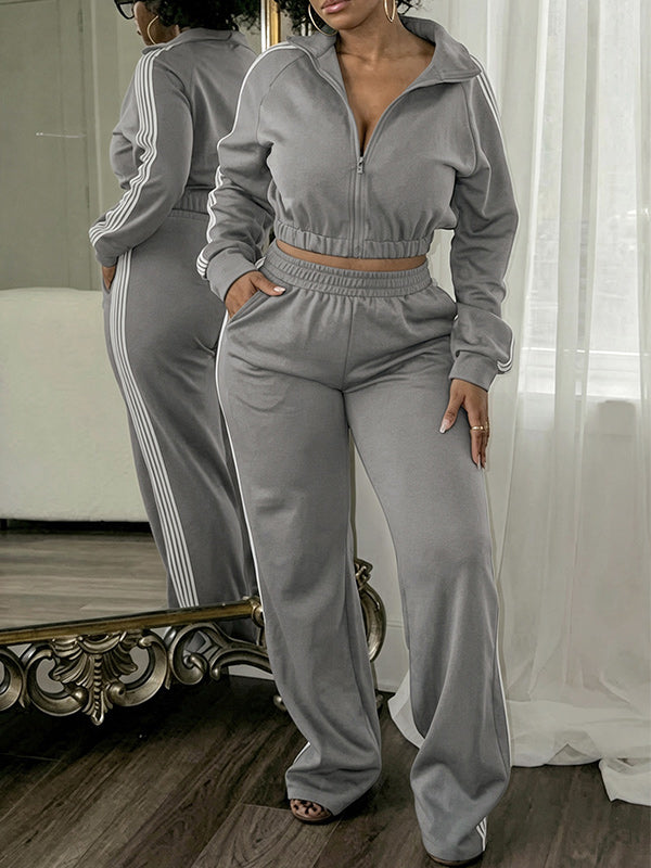Side-Stripe Jacket & Pants Set