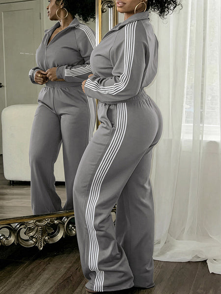 Side-Stripe Jacket & Pants Set