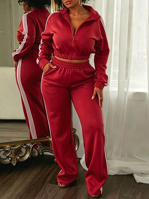 Side-Stripe Jacket & Pants Set