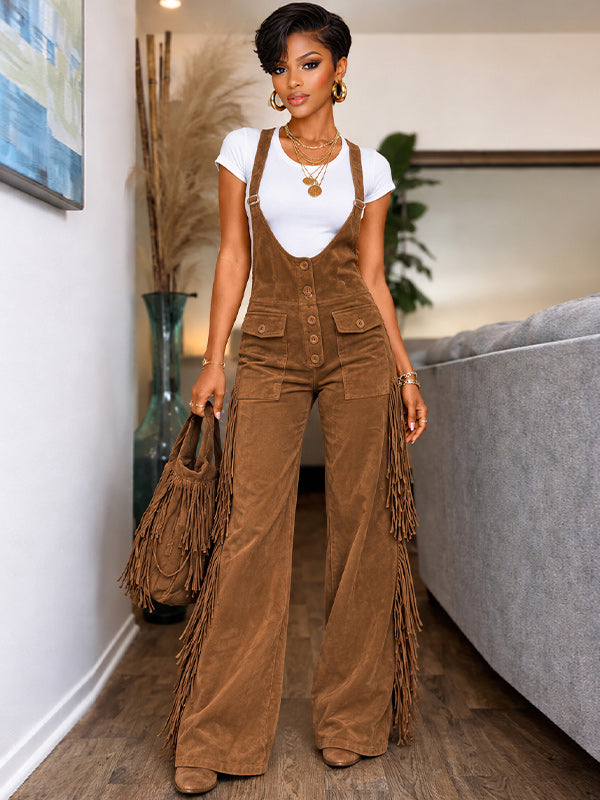 Fringe Flare Overalls