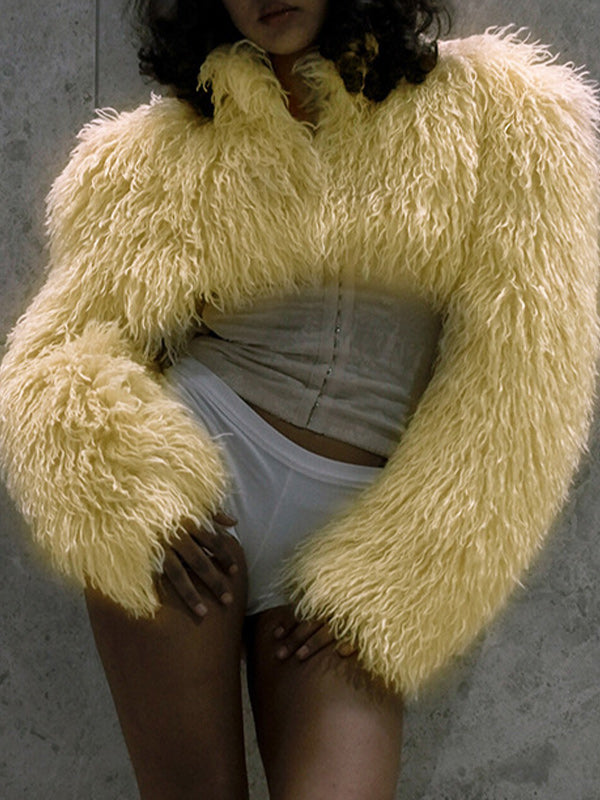 Faux-Fur Cropped Jacket