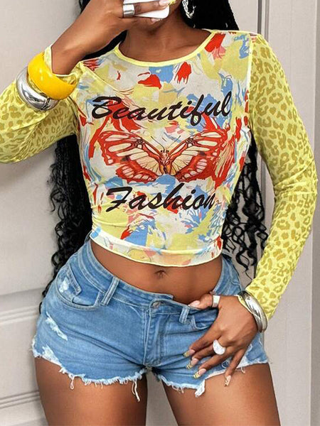 Printed Sheer Tee