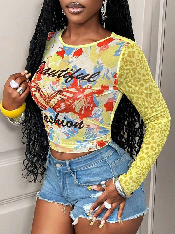 Printed Sheer Tee