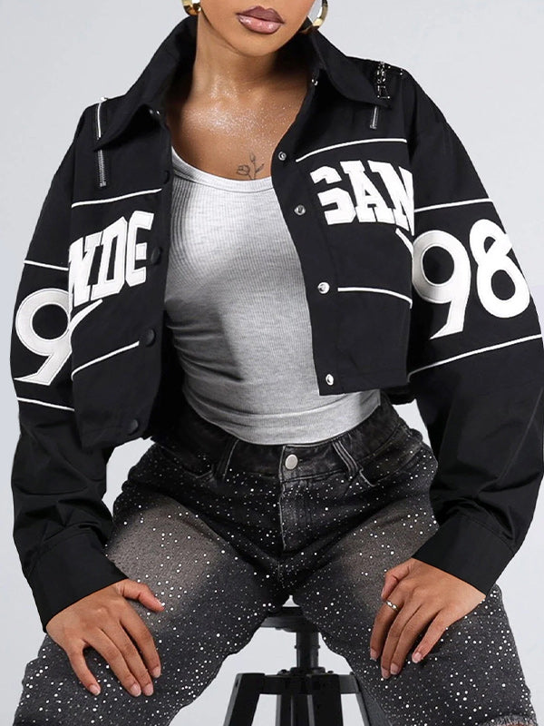 Embroidered Button-Front Jacket