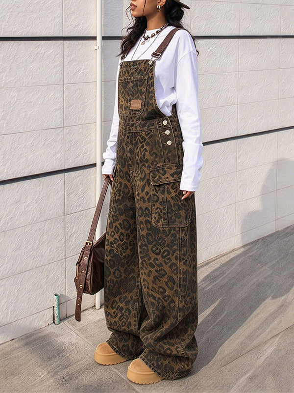 Leopard Cargo Overalls