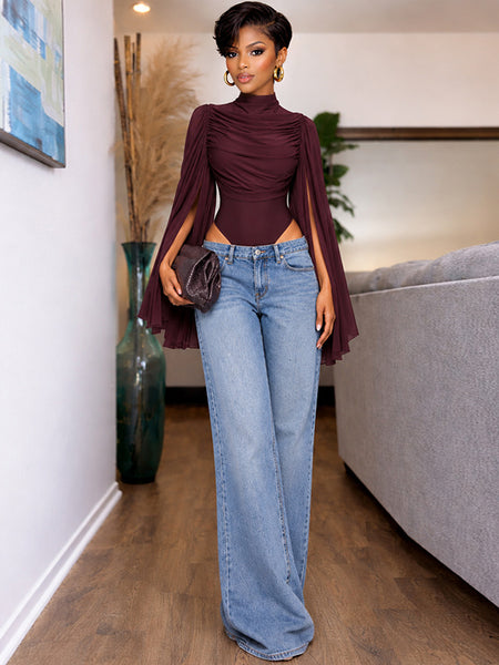 Ruched Draped Bodysuit