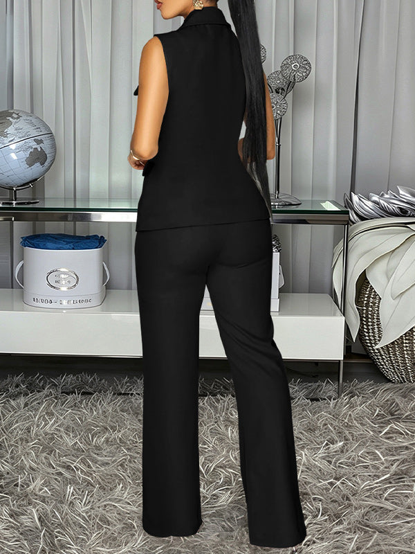 Button-Front Vest & Pants Set
