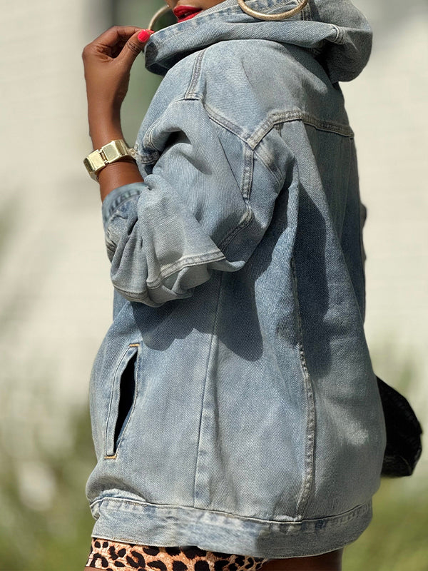 Denim Pullover Hoodie – Queenfy