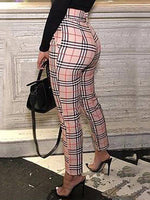 Plaid Belted Pants