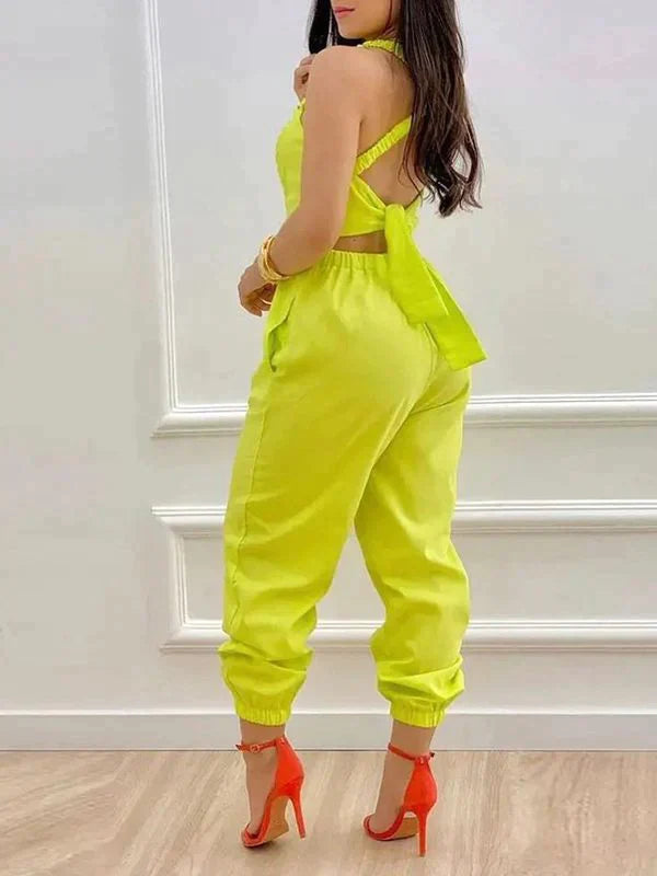 Tied Back Jogger Jumpsuit--Clearance