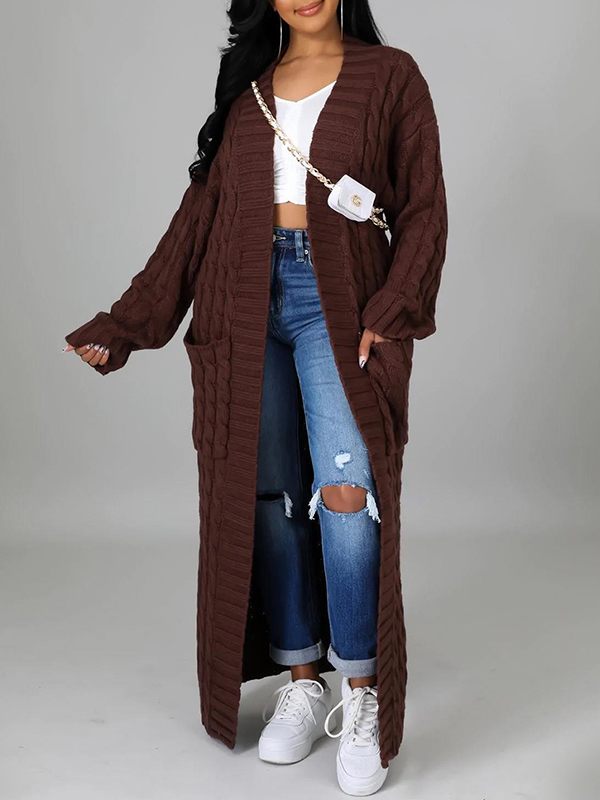 Open-Front Cardigan with Pockets--Clearance