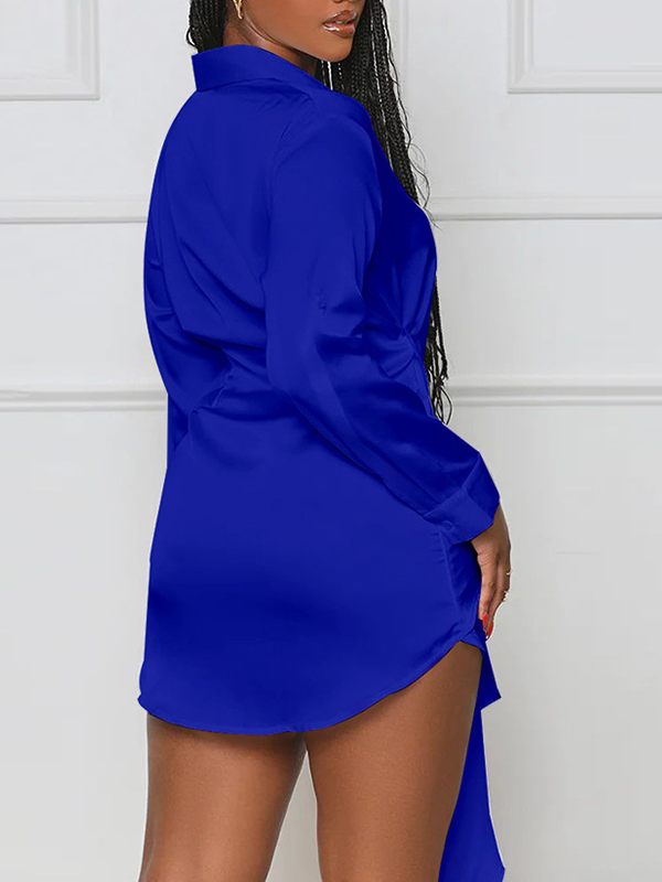 Tied-Front Shirt Dress--Clearance