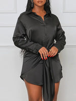 Tied-Front Shirt Dress--Clearance