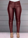 Faux-Leather Skinny Pants