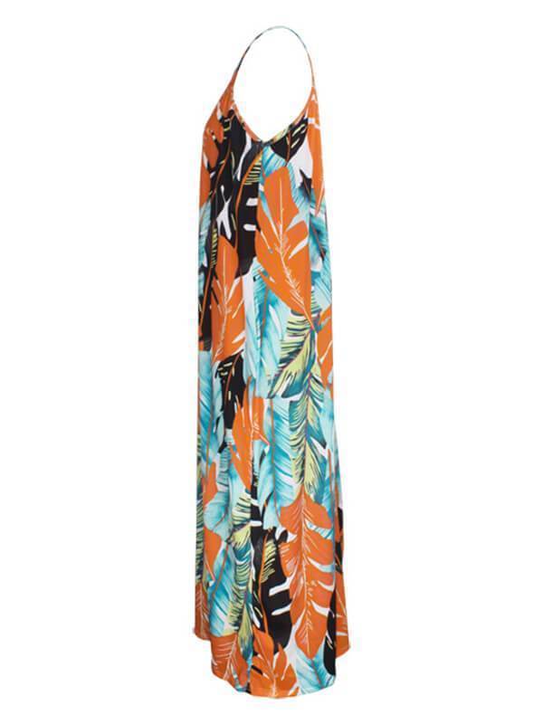 Printed V-Neck Cami Dress